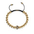 Équilibre | Or 18 carats | Noir | Cristal Yin Yang | Bracelet Charmballa en macramé